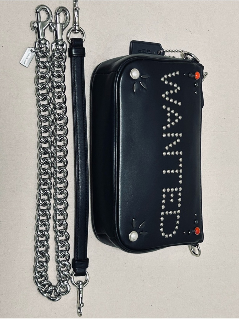 COACH Nolita “WANTED” Western Rivets Demi Shoulder Bag - Picture 9 of 14